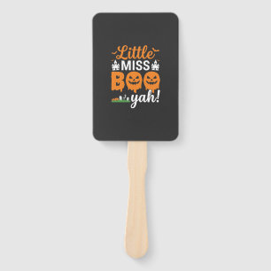 Halloween Little Miss Boo Yah Pumpkin Design_1 Hand Fan