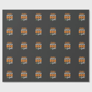 Halloween Little Miss Boo Yah Pumpkin Design_1 Wrapping Paper