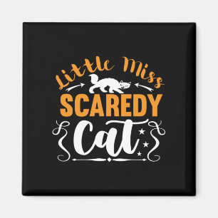 Halloween Little Miss Scared Cat Birthday Magnet