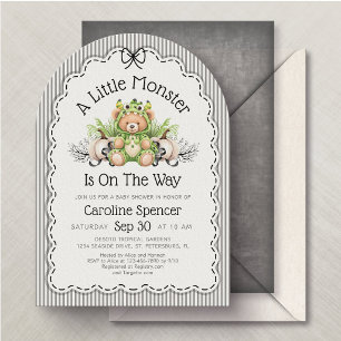 Halloween Little Monster Baby Shower Invitation