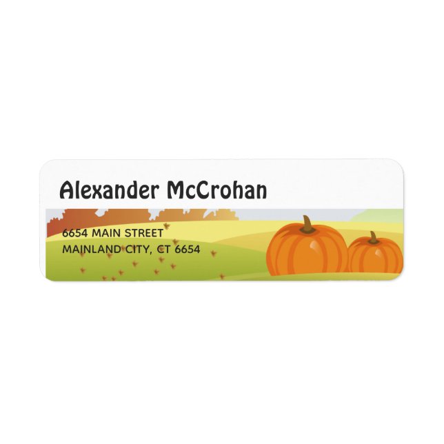 Halloween Little Pumpkin Return Address (Front)