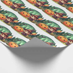 Halloween Little Witch Wrapping Paper