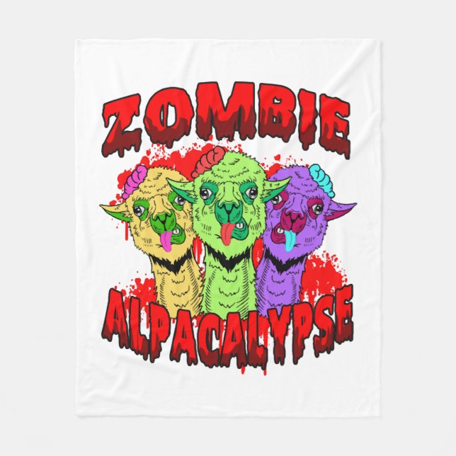 Halloween Llama Alpaca Funny Lama Glama Cool Gift  Fleece Blanket (Front)