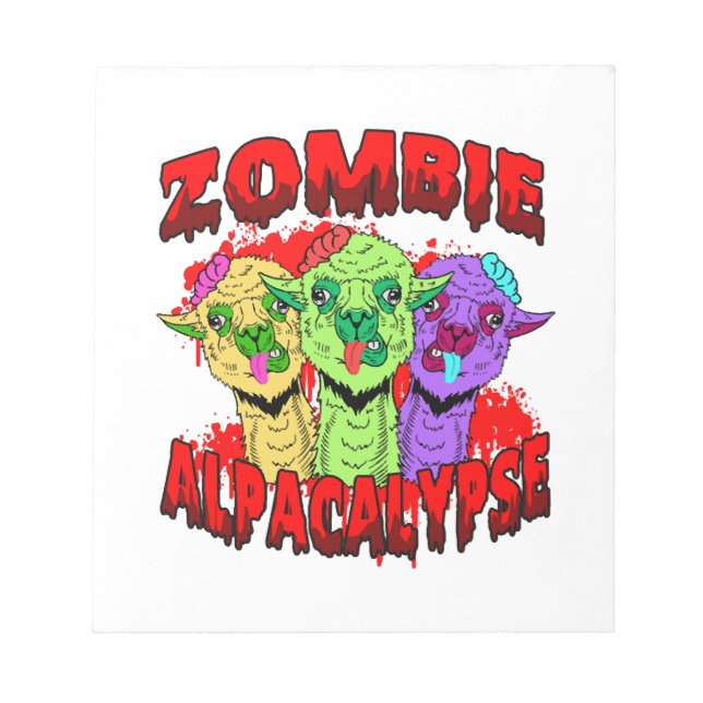 Halloween Llama Alpaca Funny Lama Glama Cool Gift Notepad (Front)