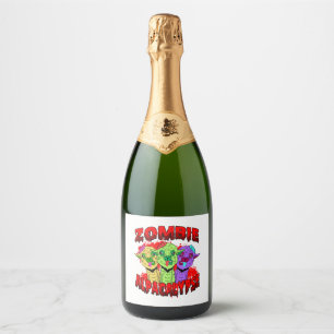 Halloween Llama Alpaca Funny Lama Glama Cool Gift  Sparkling Wine Label
