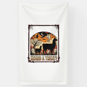 Halloween Llama Shirt Spooky Treat Graveyard Art_1 Banner