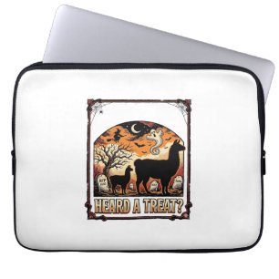 Halloween Llama Shirt Spooky Treat Graveyard Art_1 Laptop Sleeve