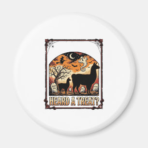 Halloween Llama Shirt Spooky Treat Graveyard Art_1 Magnet