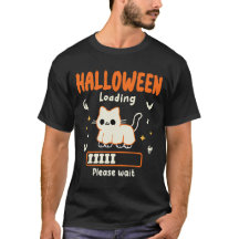 Halloween Loading Please Wait Funny black Cat 