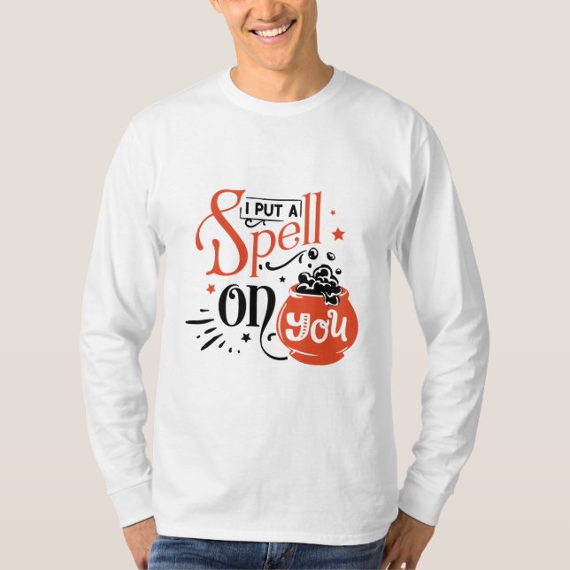 Halloween Long Sleeve T-shirt Design | Party Vibe (Front)