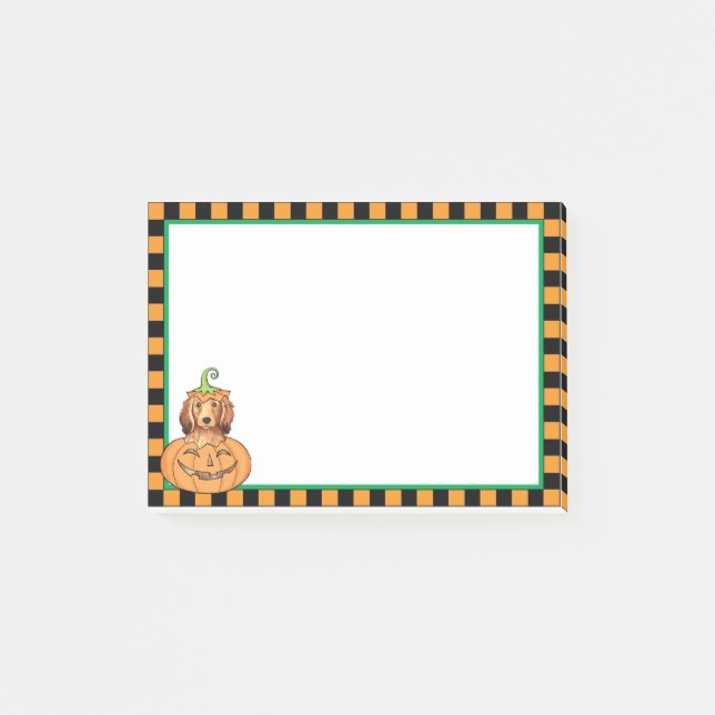 Halloween Longhaired Dachshund Post-it Notes (Front)