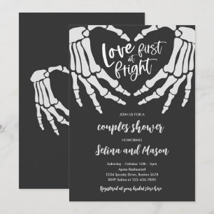 Halloween Love At First Fright Couples Shower Invitation