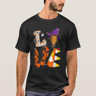 Halloween Love Horse Witch Hat Equestrian T-Shirt