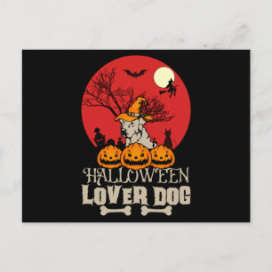 Halloween Lover Dog Postcard