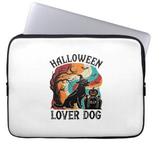 Halloween Lover Dog Witch Hat Pumpkin Tombstone_1 Laptop Sleeve