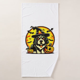 Halloween Lowchen dog Bath Towel
