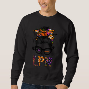 Halloween Lpn Licensed Practical Nurse Leopard Hum Sweatshirt