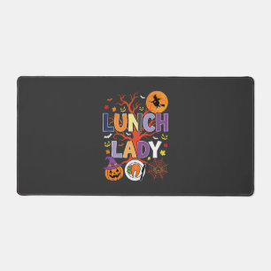 Halloween Lunch Lady Witch Kitchen Vector Desk Mat