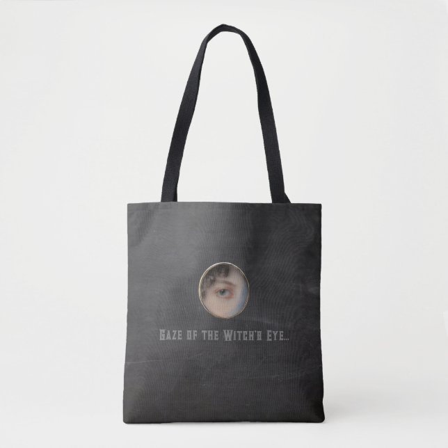 Halloween Macabre Creepy Witch Eye Tote Bag (Front)