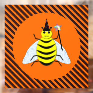 Halloween Magic Bee Witch Orange and Black Stripes