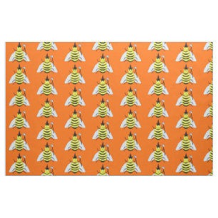 Halloween Magic Bee Witch Orange Fabric