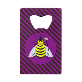 Halloween Magic Bee Wizard Purple and Black Stripe