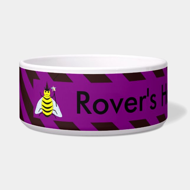 Halloween Magic Bee Wizard Purple and Black Stripe (Left)