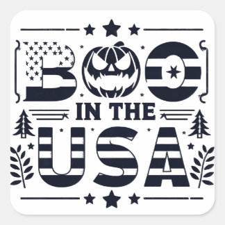 Halloween magic in American heritage Square Sticker