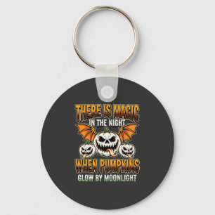 Halloween Magic Pumpkin Moonlight Horror Vector Key Ring