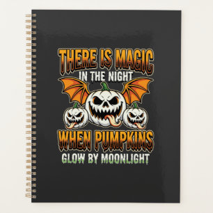 Halloween Magic Pumpkin Moonlight Horror Vector Planner