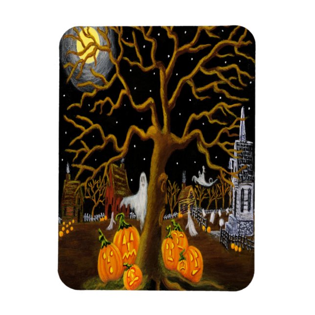 Halloween magnet "Did you hear something?" (Vertical)