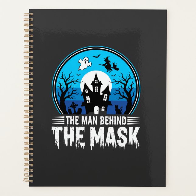Halloween Man Behind the Mask Haunted House Planner (Front)