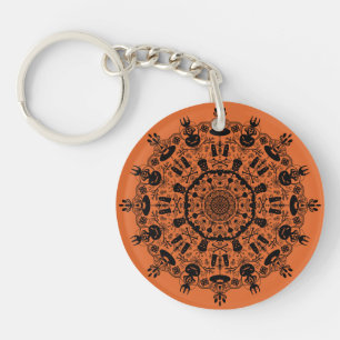 Halloween Mandala Key Ring