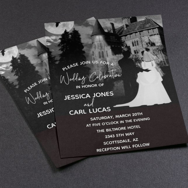 Halloween Mansion Couple Wedding October Invitatio Flyer (Creator Uploaded)