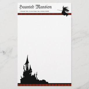 Halloween Mansion Stationery