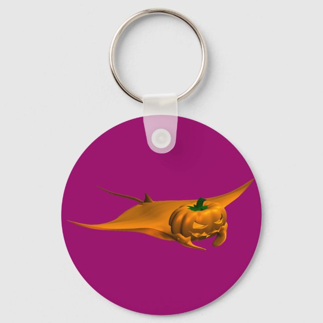 Halloween Manta Ray Key Ring (Front)