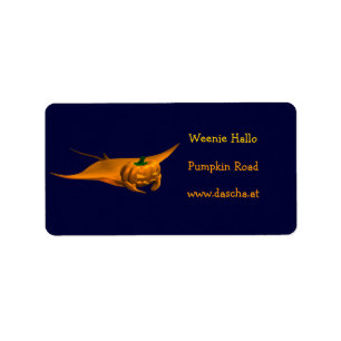 Halloween Manta Ray Label
