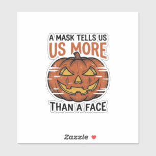 Halloween Mask Quote Vintage Pumpkin Face T-Shirt_