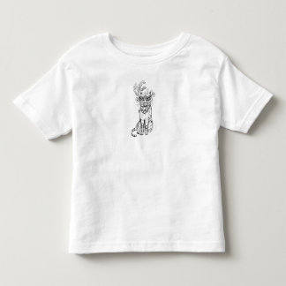 Halloween Masquerade Cat black line art Toddler T-Shirt