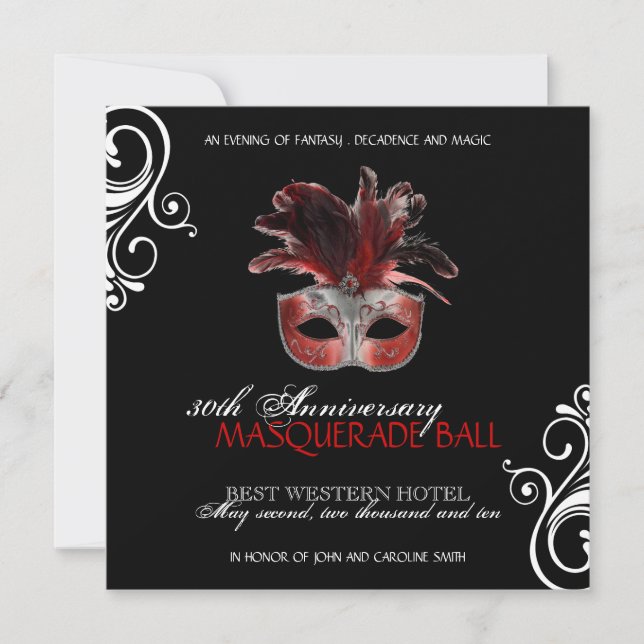Halloween Masquerade Invitation (Front)