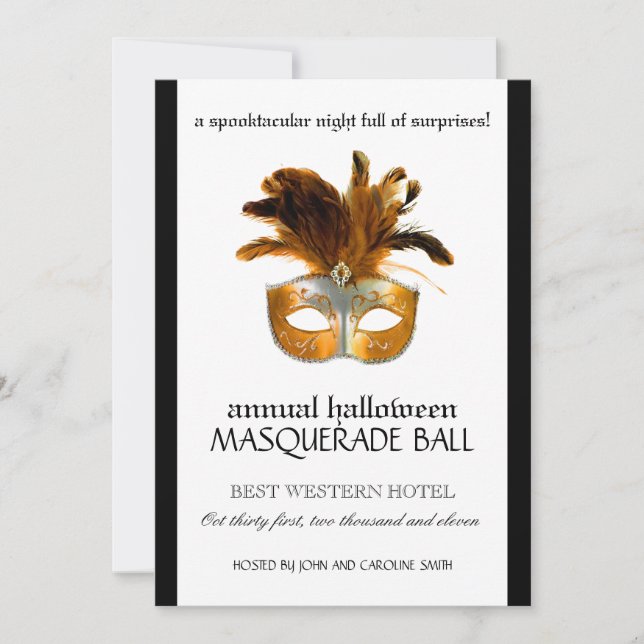 Halloween Masquerade Invitation (Front)