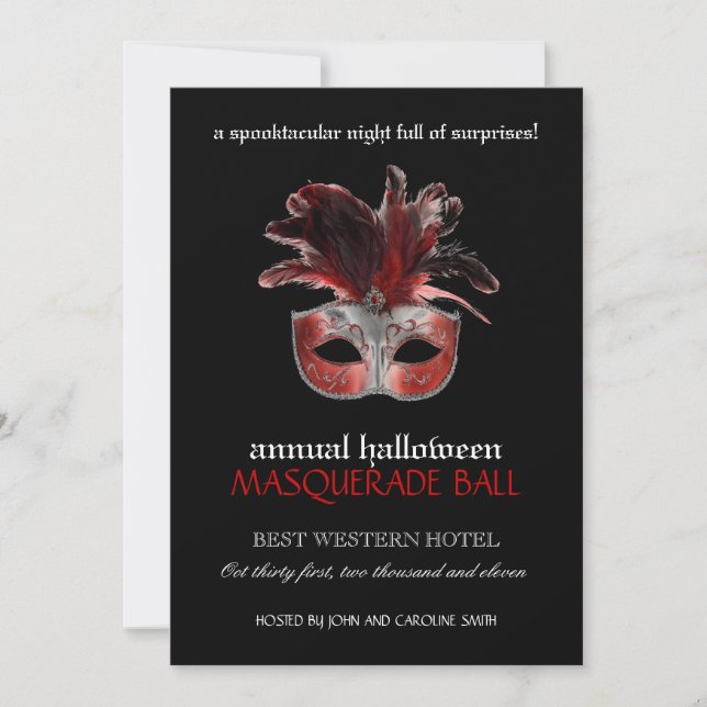 Halloween Masquerade Invitation (Front)