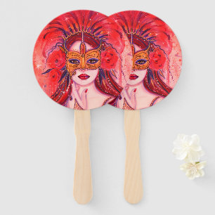 Halloween masquerade party hand fan