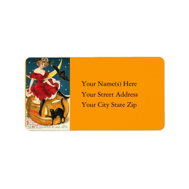 Halloween Masquerade Vintage Address Label (Front)