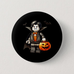 Halloween Master Builder Vampire Kids Building Blo 6 Cm Round Badge