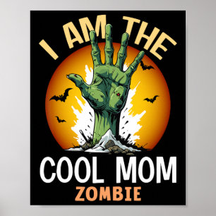 Halloween Matching Cool Mum Zombie Costume Poster