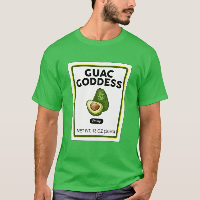 Halloween Matching Costume Guacamole Goddess Bottl T-Shirt (Front)