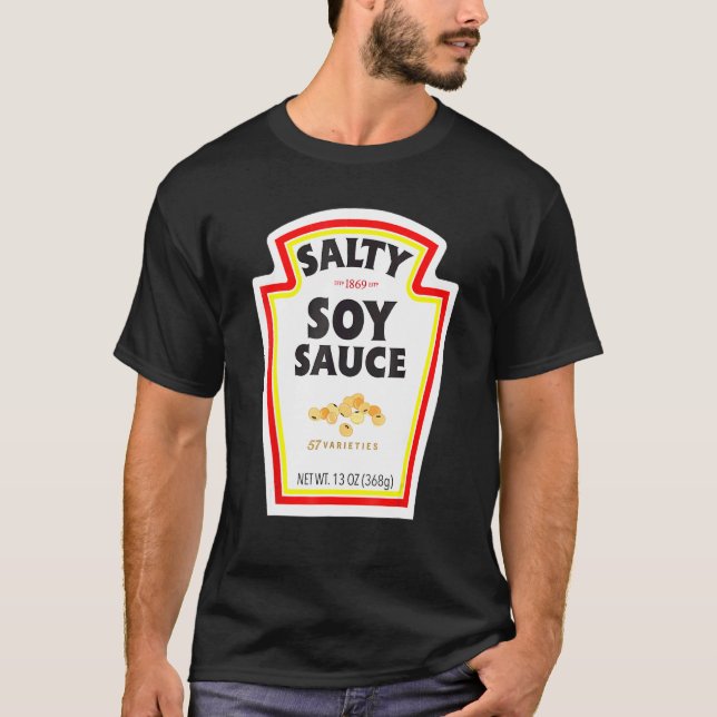 Halloween Matching Costume Salty Soy Sauce Bottle  T-Shirt (Front)
