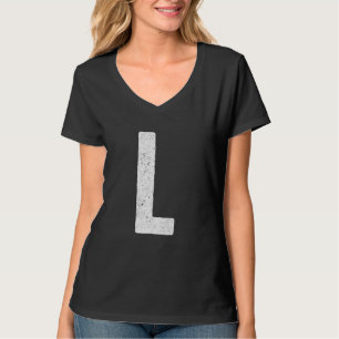 Halloween Matching Group Costume Letter L Hallowee T-Shirt
