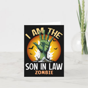 Halloween Matching Son In Law Zombie Costume Card